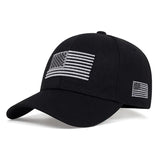 3 pack of Black Baseball Cap With USA Flag