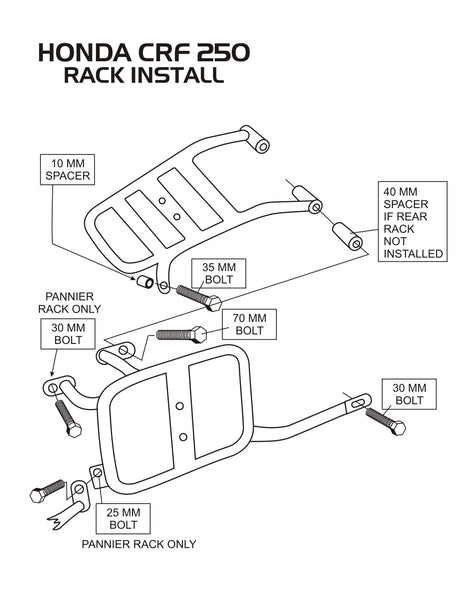 HONDA CRF250L/RALLY SIDE RACK – dirtracks.com
