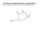 2022 + Kawasaki KLR650 gen3 Pannier rack.