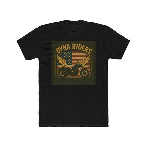Dyna Riders Motorcycle Tee, Unisex Cotton Crew Shirt, Biker Apparel, Gift for Riders, Patriotic Tee, Vintage Style T-Shirt
