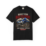 Motorcycle T-Shirt — "Built for Bad Decisions and Worse Terrain" Gen 1 KLR650