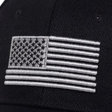 2 pack of Black Baseball Cap With USA Flag
