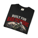 Built for Bad Decisions Motorcycle T-Shirt — Gen 3 KLR 650 Off-Road Adventure Tee