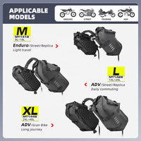 Rhinowalk 18L Rack Less Pannier Saddle Soft Bags for Motorcycle Bike Outdoor Adventure Waterproof Side Motorbike Drypack