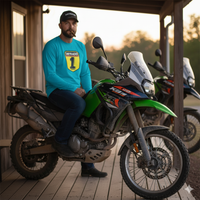 Motorcross Number Plate Lightweight Long Sleeve Tee Shirt