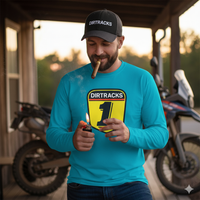 Motorcross Number Plate Lightweight Long Sleeve Tee Shirt
