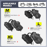 Rhinowalk Motorcycle Waterproof Saddle Bag 48L Bike Tail Seat Luggage for Off/On Road ADV Long Distance Touring