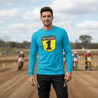 Motorcross Number Plate Lightweight Long Sleeve Tee Shirt
