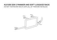 2022 + Kawasaki KLR650 gen3 Pannier rack.