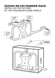 1996-2023 Suzuki DR650 Multi use Pannier mounting rack